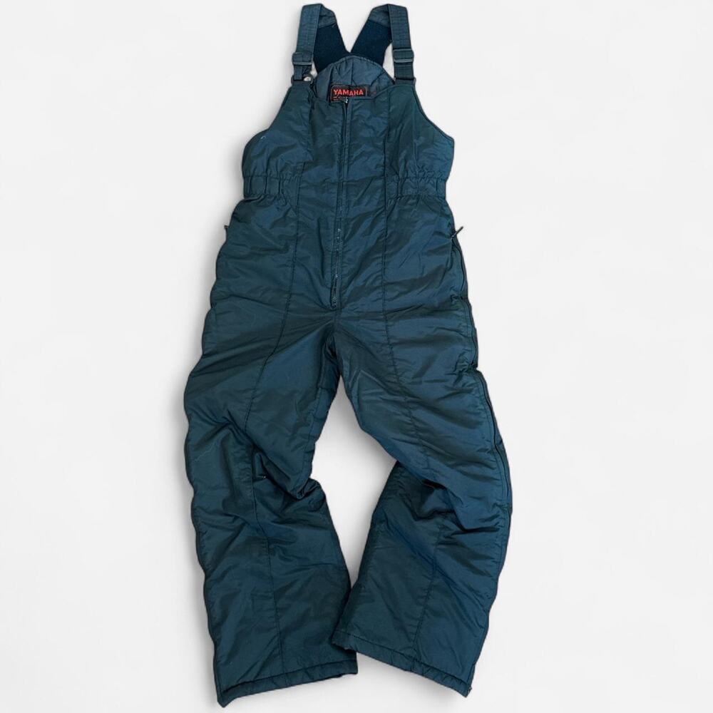 VTG Yamaha Snow Bib Overalls Womens Medium Regular Blue Snowmobile Ski Pants B10